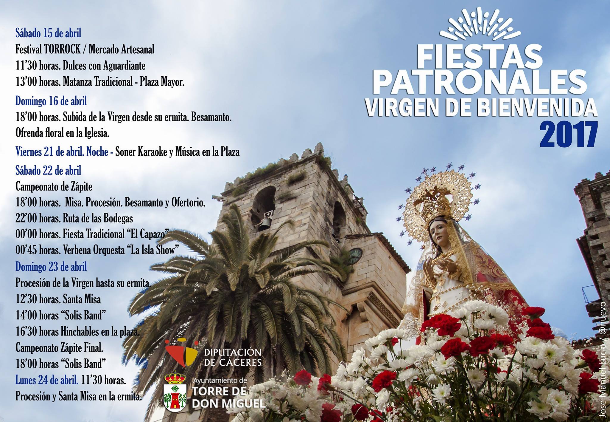 Fiesta patronales en honor a la Virgen de la Bienvenida 2017 Torre de Don Miguel